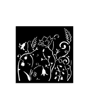 Stamperia Hidden Grove Thick Stencil 12x12cm Flowers (KSTDS28)