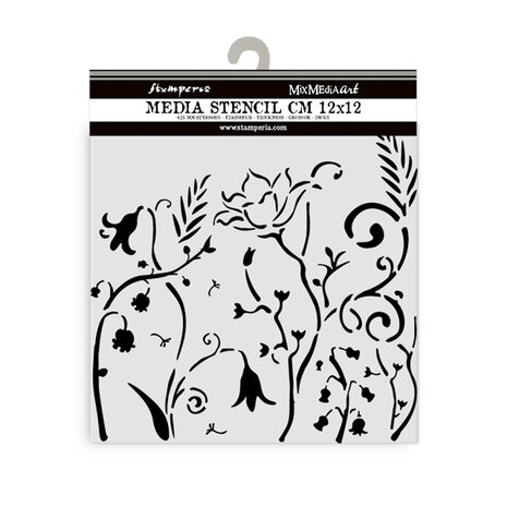 Stamperia Hidden Grove Thick Stencil 12x12cm Flowers (KSTDS28)