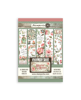 Stamperia House of Roses A5 Washi Pad (8pcs) (SBW18) Stamperia House of Roses A5 Washi Pad (8pcs) (SBW18)