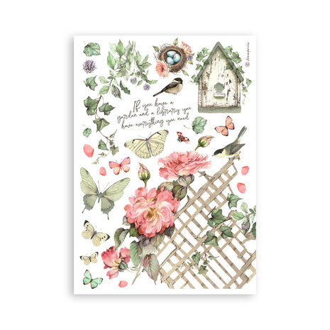 Stamperia House of Roses A5 Washi Pad (8pcs) (SBW18) Stamperia House of Roses A5 Washi Pad (8pcs) (SBW18)