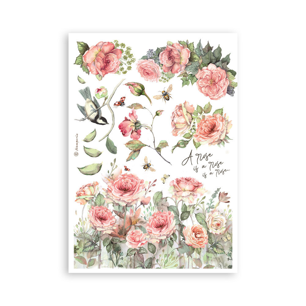 Stamperia House of Roses A5 Washi Pad (8pcs) (SBW18) Stamperia House of Roses A5 Washi Pad (8pcs) (SBW18)