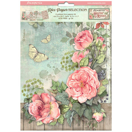 Stamperia House of Roses A4 Rice Paper Selection (6pcs) (DFSA4XHR) Stamperia House of Roses A4 Rice Paper Selection (6pcs) (DFSA4XHR)