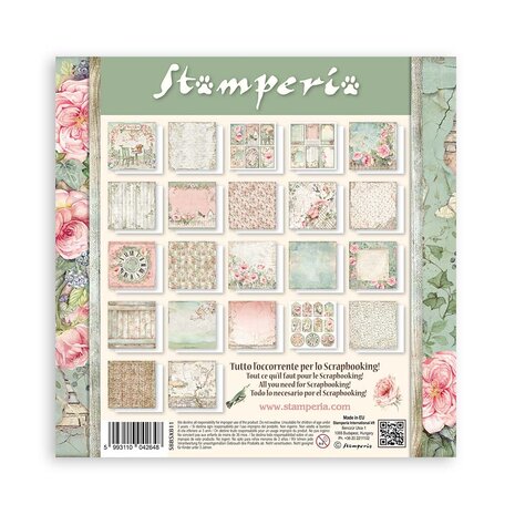 Stamperia House of Roses 8x8 Inch Paper Pack Maxi Backgrounds Selection (Single Face) (SBBSXB11) Stamperia House of Roses 8x8 Inch Paper Pack Maxi Backgrounds Selection (Single Face) (SBBSXB11)