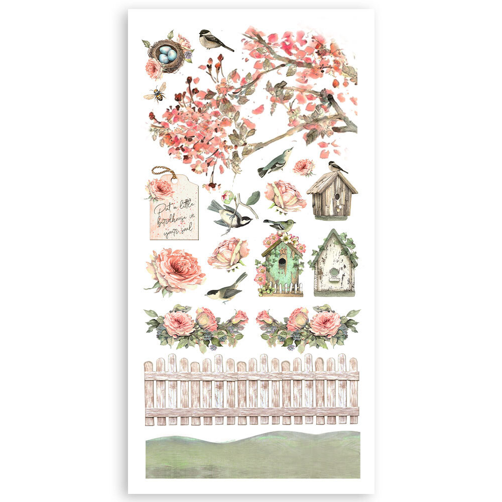 Stamperia House of Roses 6x12 Inch Paper Cut-outs (4pcs) (SBBCT11) (DISCONTINUED) Stamperia House of Roses 6x12 Inch Paper Cut-outs (4pcs) (SBBCT11) (DISCONTINUED)