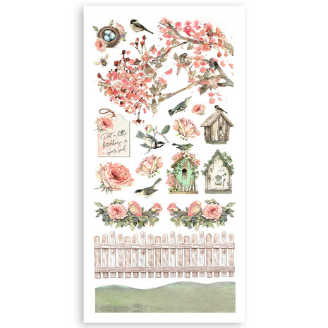 Stamperia House of Roses 6x12 Inch Paper Cut-outs (4pcs) (SBBCT11) (DISCONTINUED) Stamperia House of Roses 6x12 Inch Paper Cut-outs (4pcs) (SBBCT11) (DISCONTINUED)