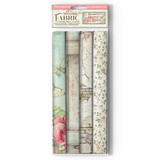 Stamperia House of Roses 12x12 Inch Fabric Sheet (4pcs) (SBPLT44)