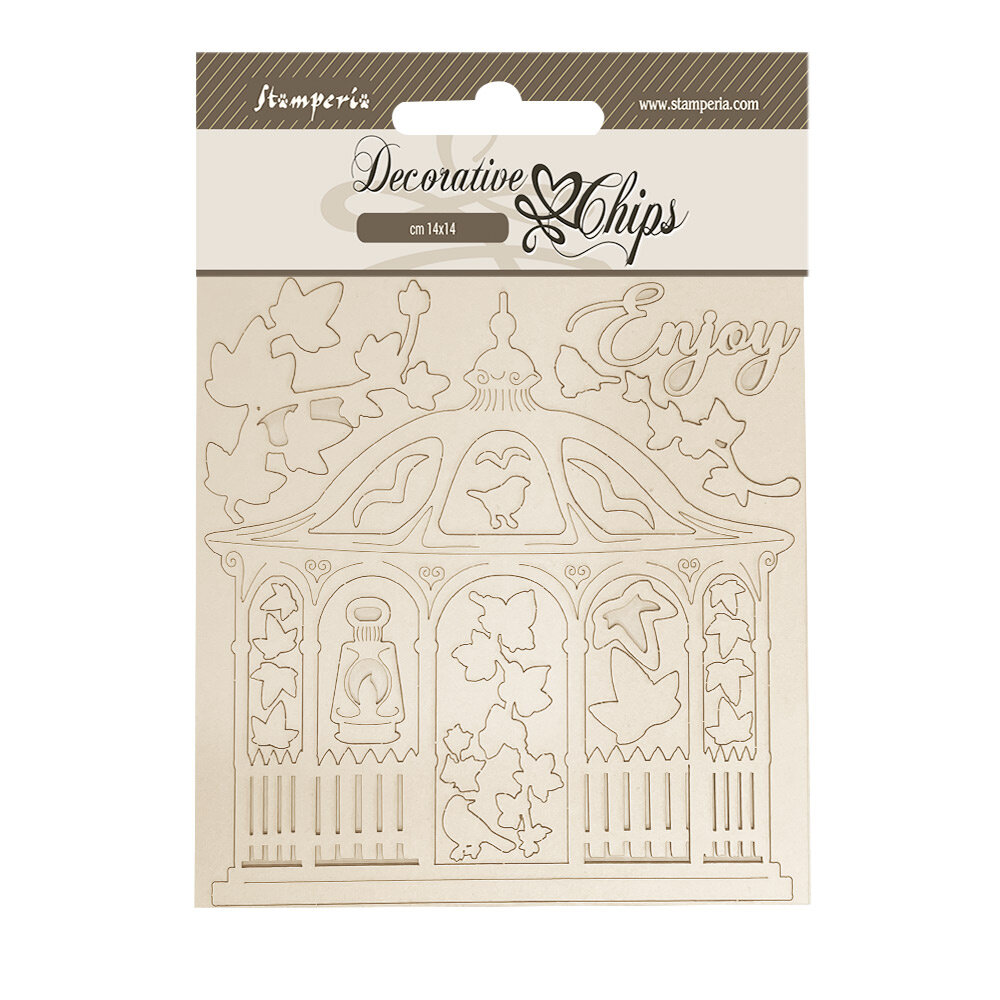 Stamperia House of Roses Decorative Chips Gazebo (SCB259) Stamperia House of Roses Decorative Chips Gazebo (SCB259)