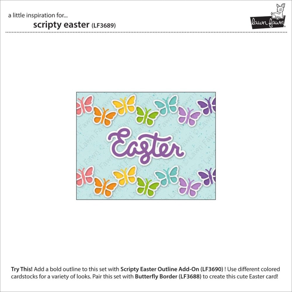 Lawn Fawn Scripty Easter Lawn Cuts Custom Craft Dies (LF3689)