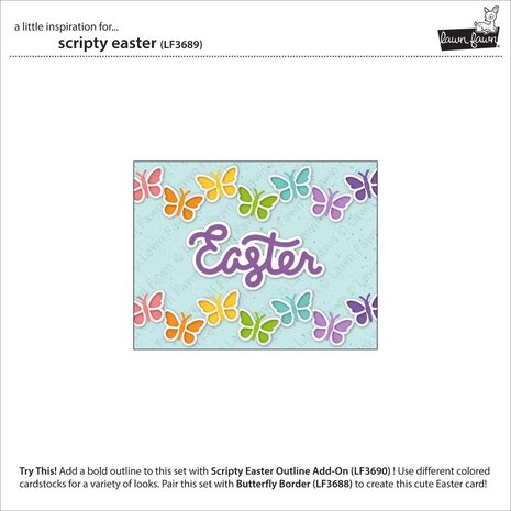 Lawn Fawn Scripty Easter Lawn Cuts Custom Craft Dies (LF3689)