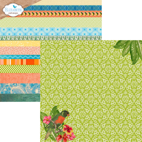 Elizabeth Craft Designs Sunny Days 12x12 Inch Patterned Cardstock Paper Colorful Collective (C030)