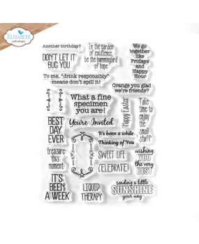 Elizabeth Craft Designs Sunny Days Stamps Playful Sentiments (CS403)