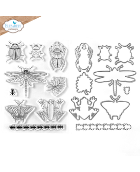 Elizabeth Craft Designs Sunny Days Stamp & Die Set Beetles and Bugs (CSD402)