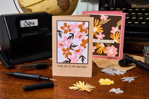 Sizzix 2D Texture Fades w/ Thinlits Die by Tim Holtz Vault Side-Order Floristry (1+11pcs) (666872)