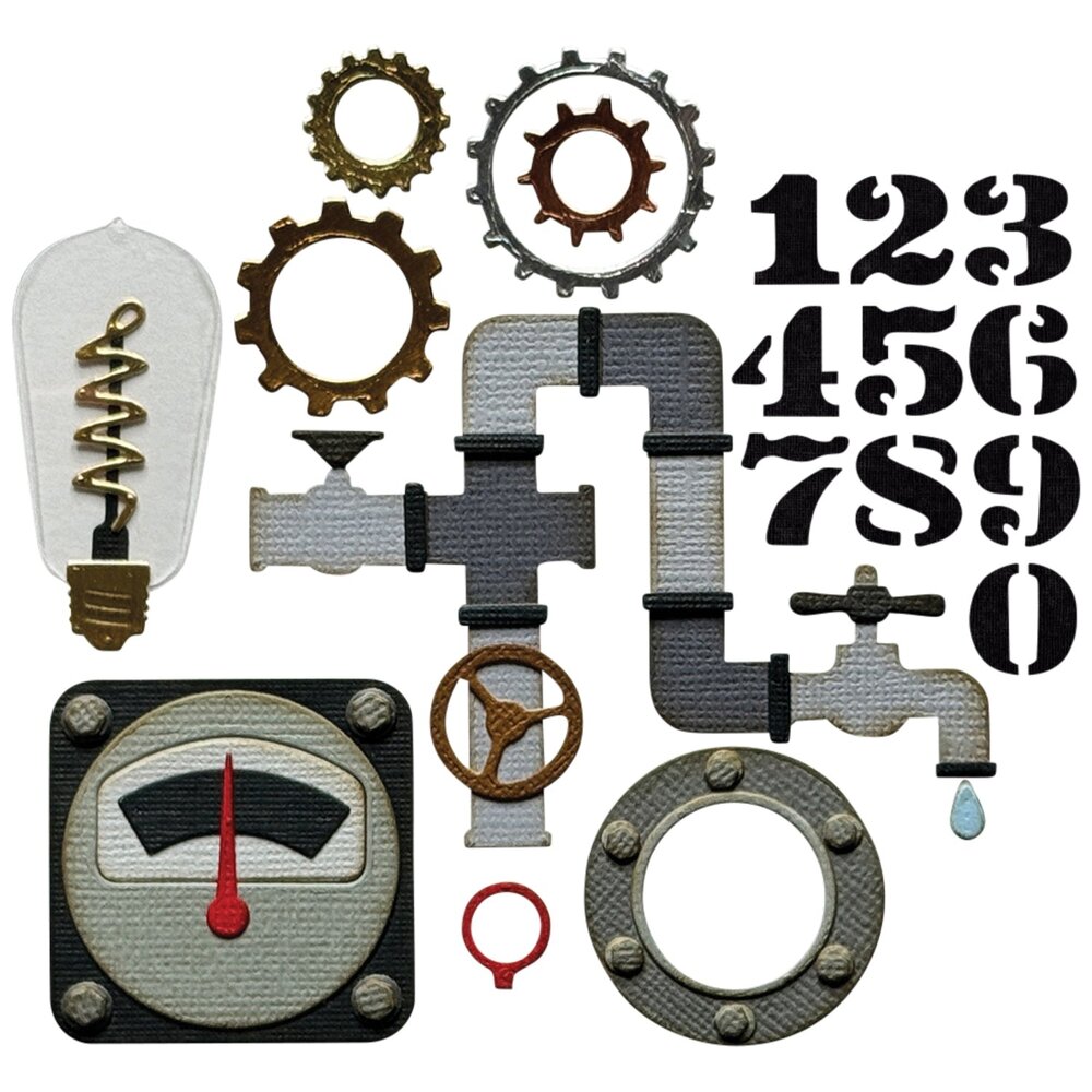 Sizzix Thinlits Die by Tim Holtz Vault Industrial (37pcs) (666874) Sizzix Thinlits Die by Tim Holtz Vault Industrial (37pcs) (666874)