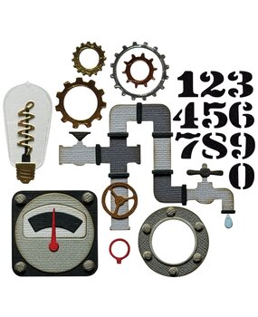 Sizzix Thinlits Die by Tim Holtz Vault Industrial (37pcs) (666874) Sizzix Thinlits Die by Tim Holtz Vault Industrial (37pcs) (666874)