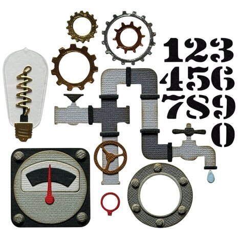 Sizzix Thinlits Die by Tim Holtz Vault Industrial (37pcs) (666874) Sizzix Thinlits Die by Tim Holtz Vault Industrial (37pcs) (666874)