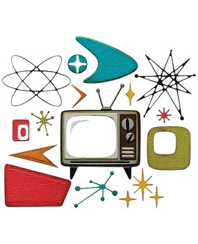 Sizzix Thinlits Die by Tim Holtz Vault Atomic Retro (24pcs) (666875) Sizzix Thinlits Die by Tim Holtz Vault Atomic Retro (24pcs) (666875)