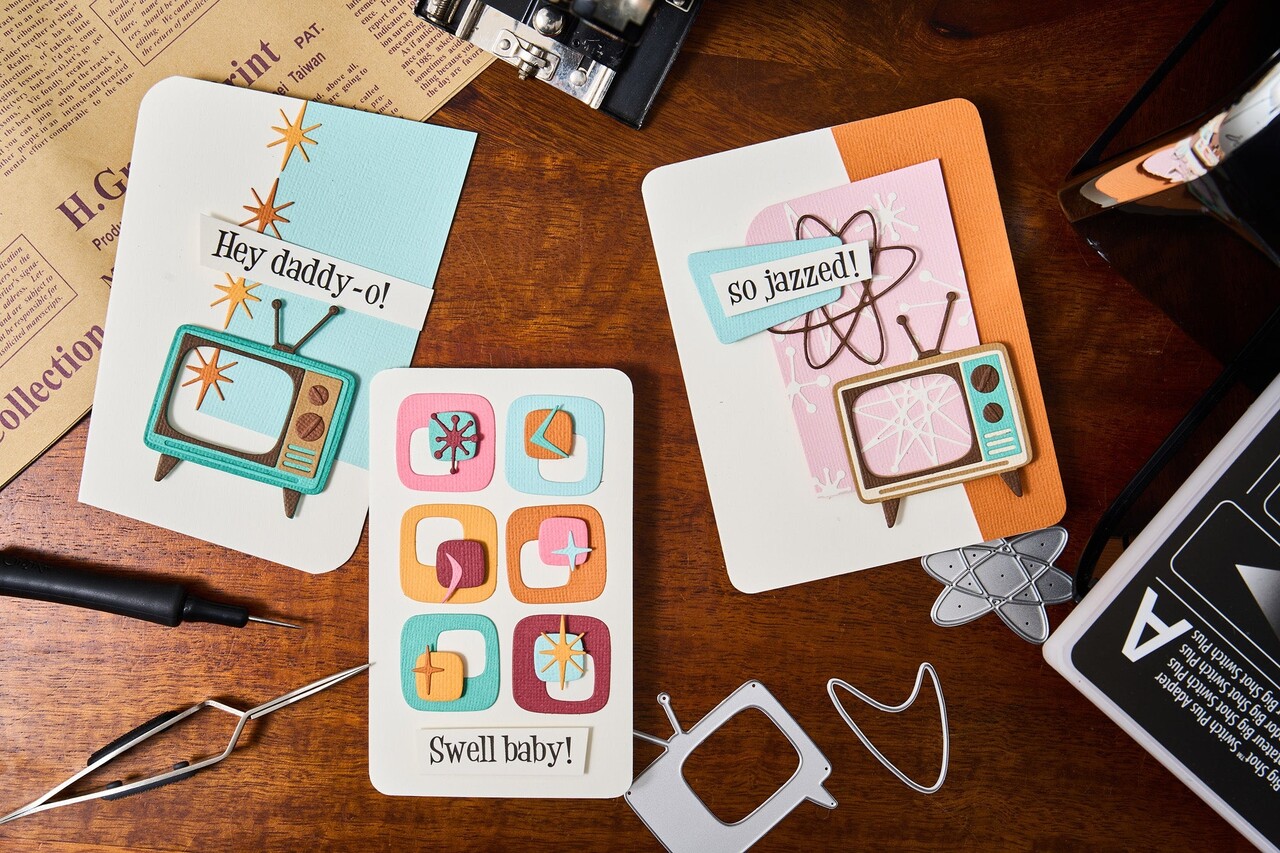 Sizzix Thinlits Die by Tim Holtz Vault Atomic Retro (24pcs) (666875)