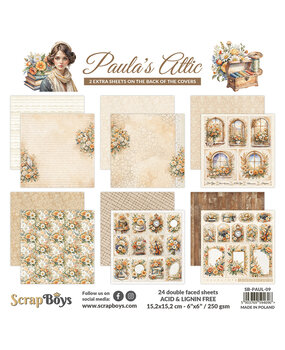 ScrapBoys Paula's Attic 6x6 Inch Paper Pad (SB-PAUL-09)