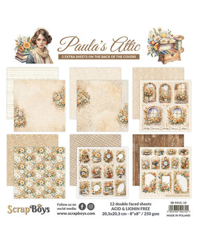 ScrapBoys Paula's Attic 8x8 Inch Paper Pad (SB-PAUL-10)