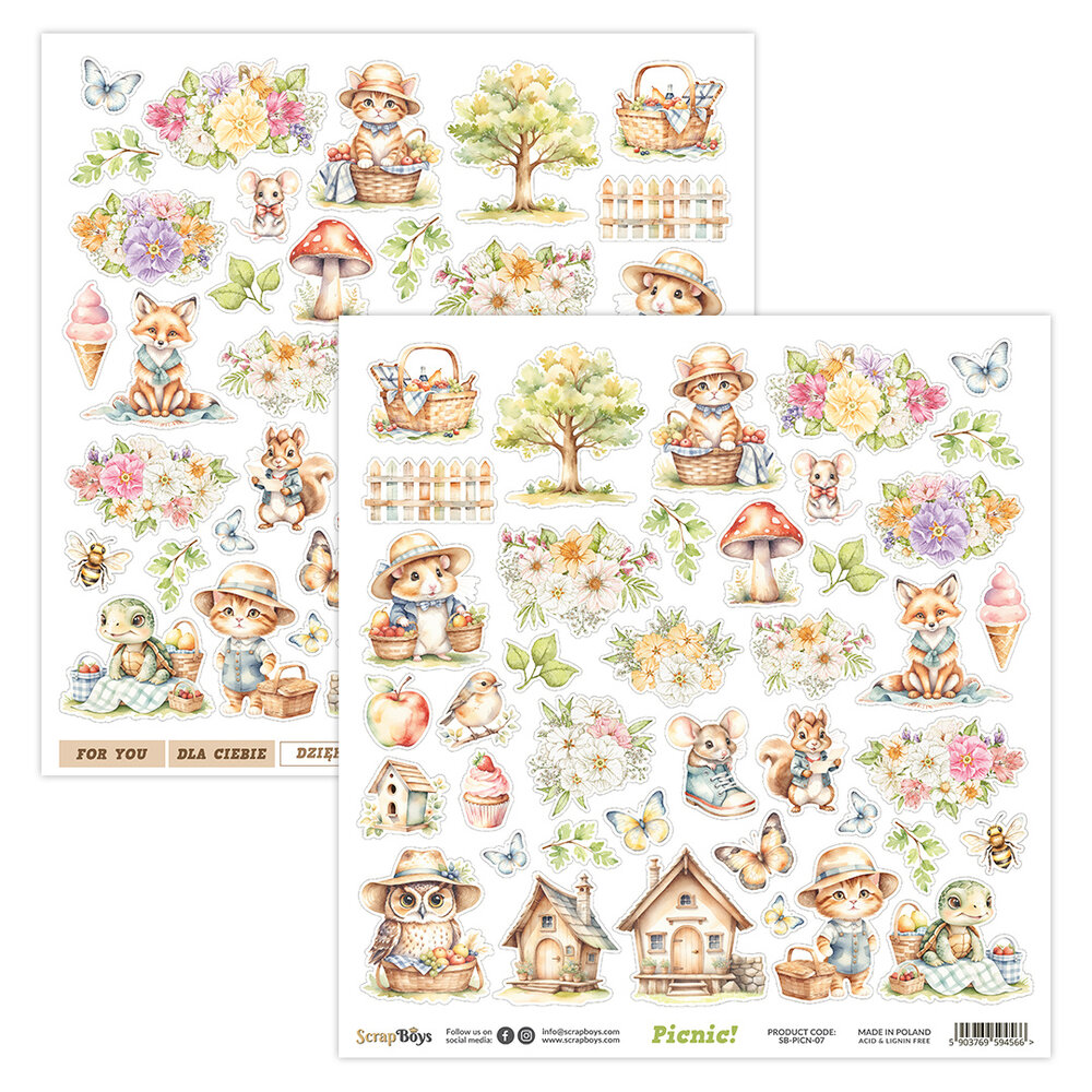 ScrapBoys Picnic! 12x12 Inch Paper Pad (SB-PICN-08) ScrapBoys Picnic! 12x12 Inch Paper Pad (SB-PICN-08)