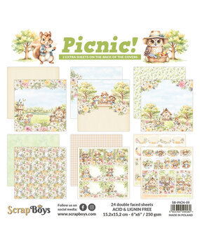ScrapBoys Picnic! 6x6 Inch Paper Pad (SB-PICN-09) ScrapBoys Picnic! 6x6 Inch Paper Pad (SB-PICN-09)