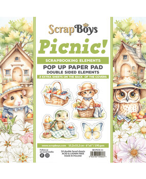 ScrapBoys Picnic! 6x6 Inch Pop Up Paper Pad (SB-PICN-11) ScrapBoys Picnic! 6x6 Inch Pop Up Paper Pad (SB-PICN-11)
