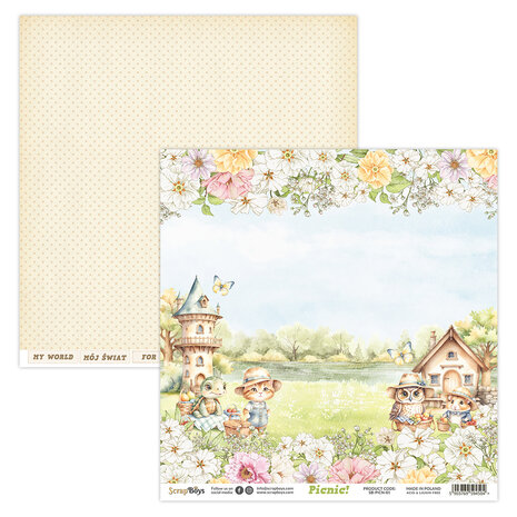 ScrapBoys Picnic! 8x8 Inch Paper Pad (SB-PICN-10)