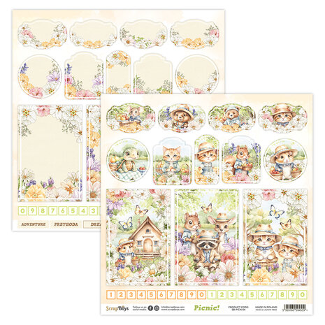 ScrapBoys Picnic! 8x8 Inch Paper Pad (SB-PICN-10)