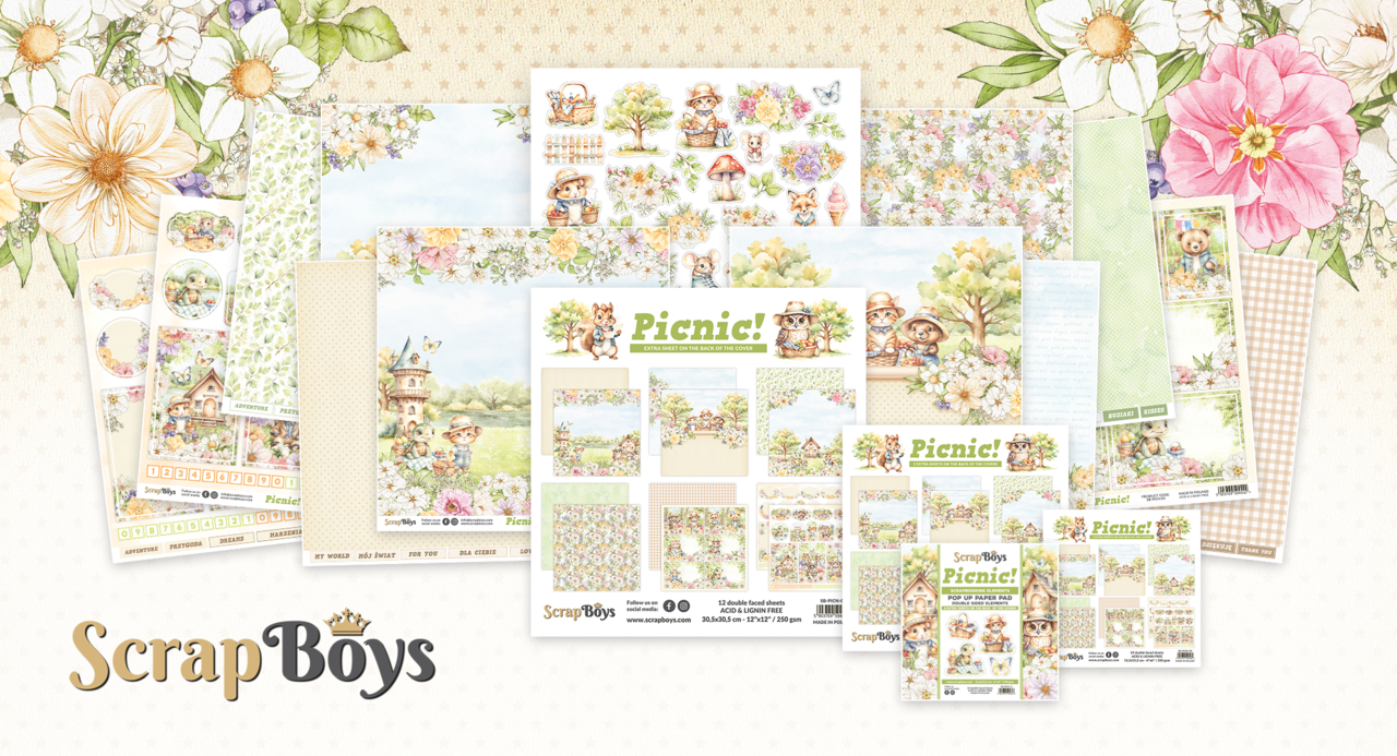 ScrapBoys Picnic! 6x6 Inch Paper Pad (SB-PICN-09) ScrapBoys Picnic! 6x6 Inch Paper Pad (SB-PICN-09)
