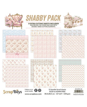 ScrapBoys Shabby Pack 12x12 Inch Paper Pad (SB-SHPA-08) ScrapBoys Shabby Pack 12x12 Inch Paper Pad (SB-SHPA-08)