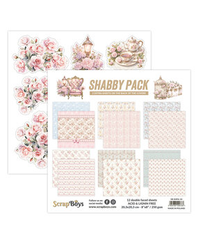 ScrapBoys Shabby Pack 8x8 Inch Paper Pad (SB-SHPA-10)