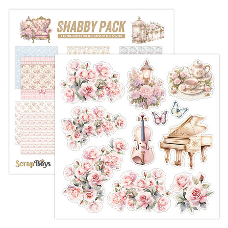 ScrapBoys Shabby Pack 8x8 Inch Paper Pad (SB-SHPA-10) ScrapBoys Shabby Pack 8x8 Inch Paper Pad (SB-SHPA-10)