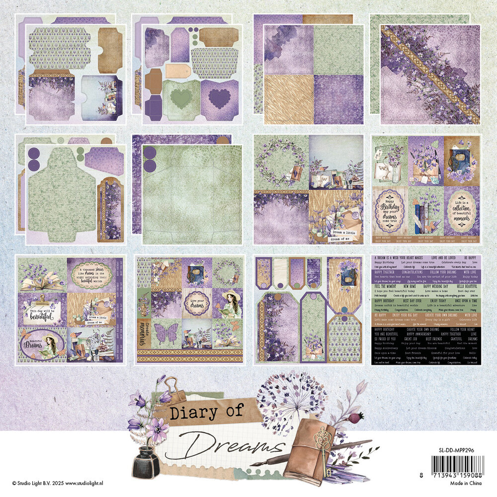 Studio Light Diary of Dreams Mixed Paper Pad (SL-DD-MPP296) (DISCONTINUED)