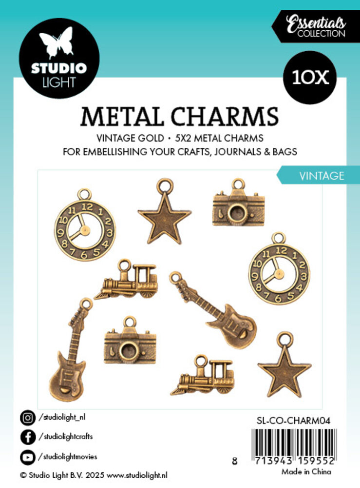 Studio Light Vintage Essentials Metal Charms (10pcs) (SL-CO-CHARM04) (BASIC) Studio Light Vintage Essentials Metal Charms (10pcs) (SL-CO-CHARM04) (BASIC)