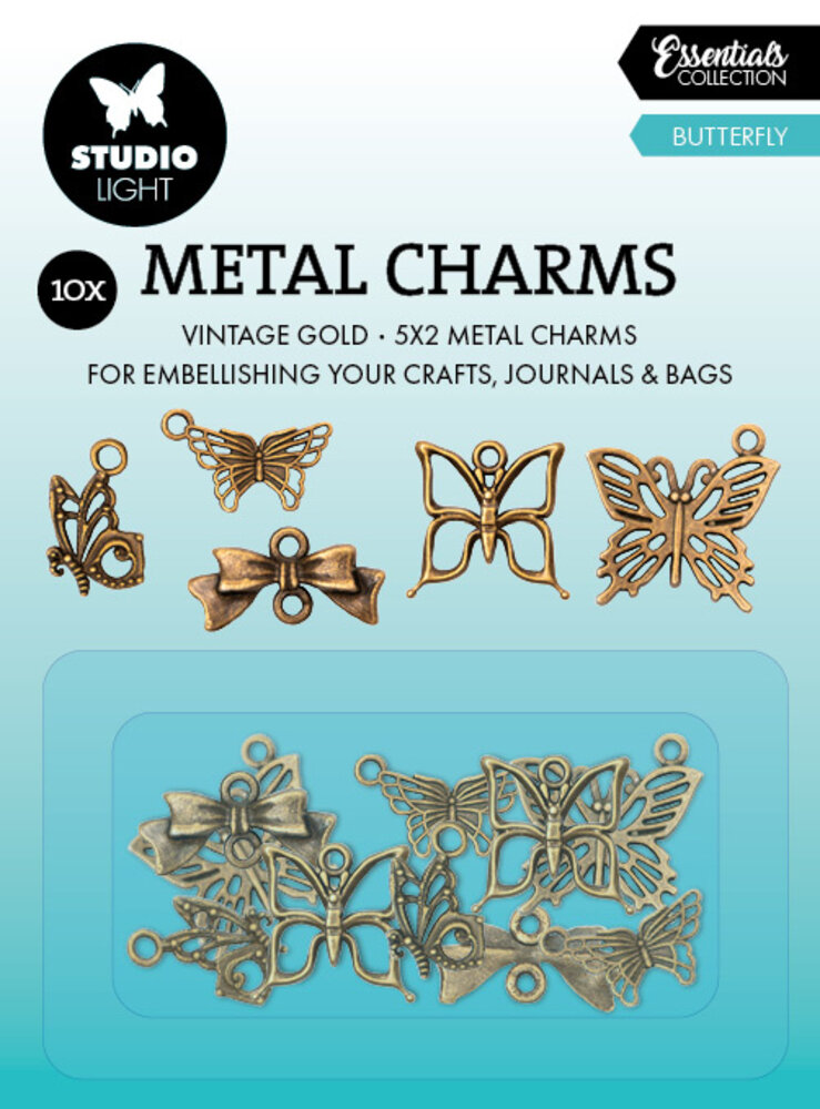 Studio Light Butterfly Essentials Metal Charms (10pcs) (SL-CO-CHARM02) (BASIC) Studio Light Butterfly Essentials Metal Charms (10pcs) (SL-CO-CHARM02) (BASIC)