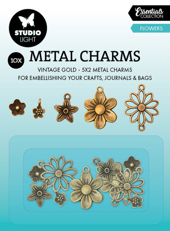 Studio Light Flowers Essentials Metal Charms (10pcs) (SL-CO-CHARM01) (BASIC) Studio Light Flowers Essentials Metal Charms (10pcs) (SL-CO-CHARM01) (BASIC)