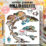 Aall and Create Ethereal Garden Stencil 6x6 Inch Lantern Roots (AALL-PC-241)