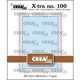Crealies X-tra Stansen No. 100 ATC met Postzegelrand (CLXtra100)