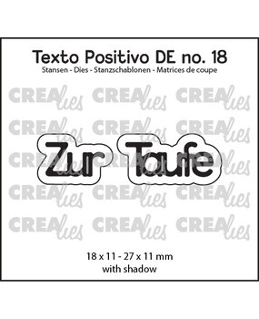 Crealies Texto Positivo Stansen German Zur Taufe (POSDE18)