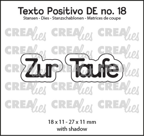Crealies Texto Positivo Dies German Zur Taufe (POSDE18)