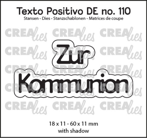 Crealies Texto Positivo Dies German Zur Kommunion (POSDE110)