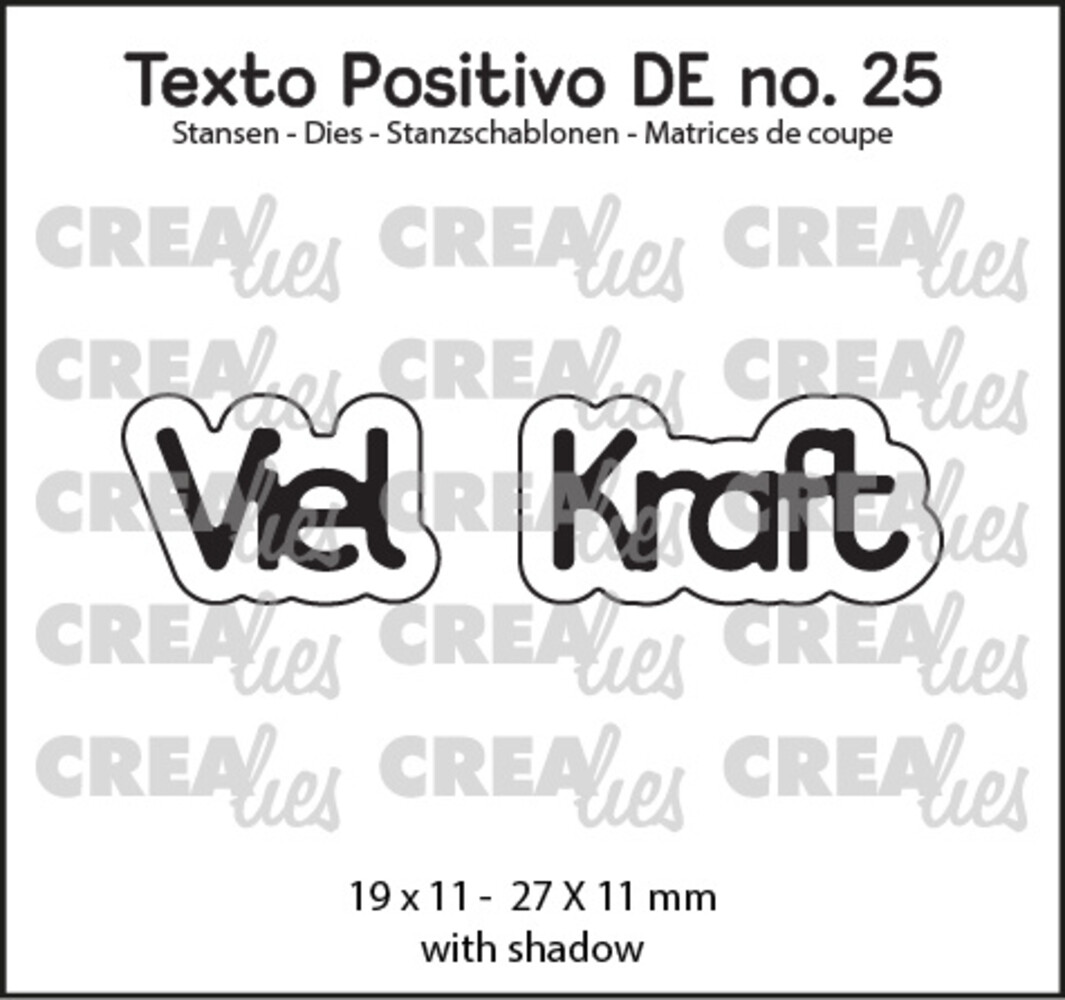 Crealies Texto Positivo Dies German Viel Kraft (POSDE25)