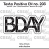 Crealies Texto Positivo Stansen English BDAY (POSEN203)