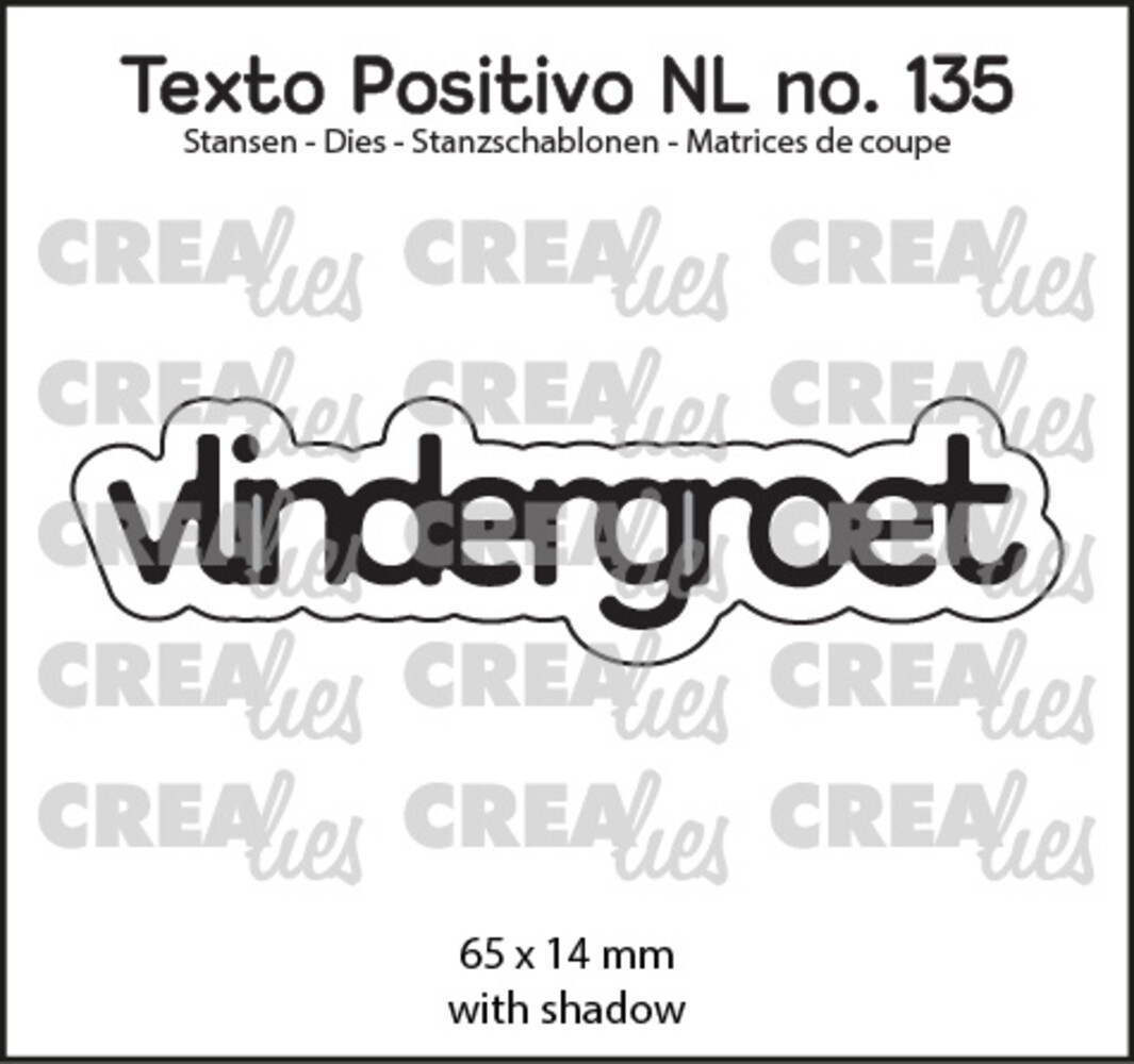 Crealies Texto Positivo Dies Dutch Vlindergroet (POSNL135)