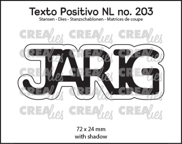 Crealies Texto Positivo Stansen Dutch JARIG (POSNL203)