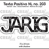 Crealies Texto Positivo Dies Dutch JARIG (POSNL203)