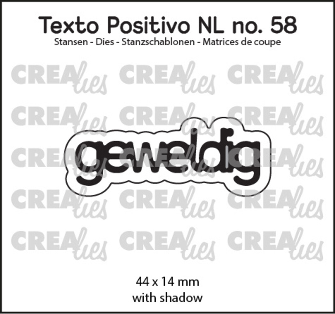 Crealies Texto Positivo Stansen Dutch Geweldig (POSNL58)