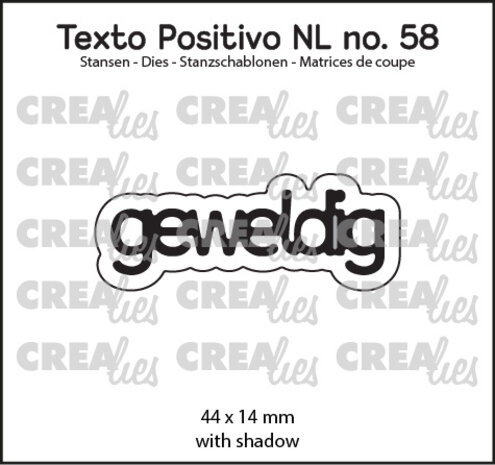Crealies Texto Positivo Dies Dutch Geweldig (POSNL58)