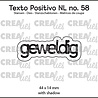 Crealies Texto Positivo Dies Dutch Geweldig (POSNL58) Crealies Texto Positivo Dies Dutch Geweldig (POSNL58)